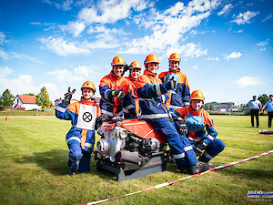 Bild GJF Vilseck tritt mit Gruppe und Staffel zur Abnahme an